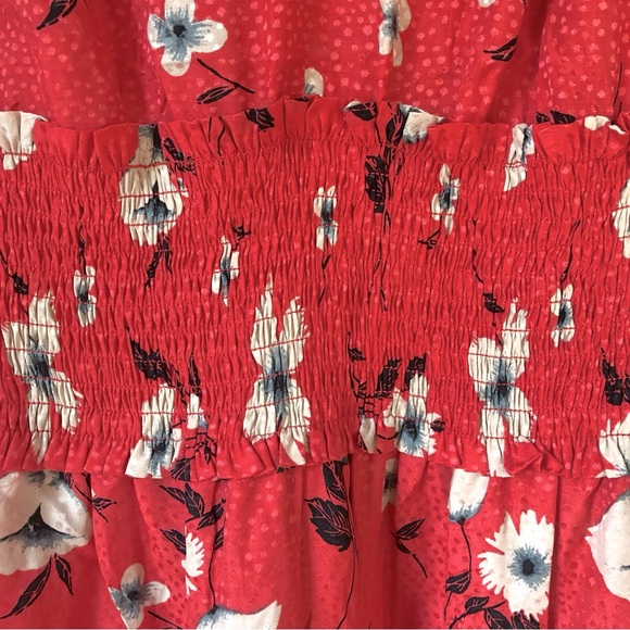 Rebecca Taylor Daniella Long Sleeve Floral V Neck Mini Dress Punch Combo Size 6 - Picture 7 of 11